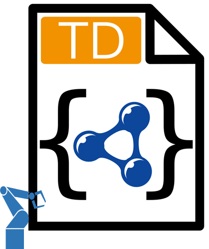 WoT Thing Description (TD) illustrated with a robot arm